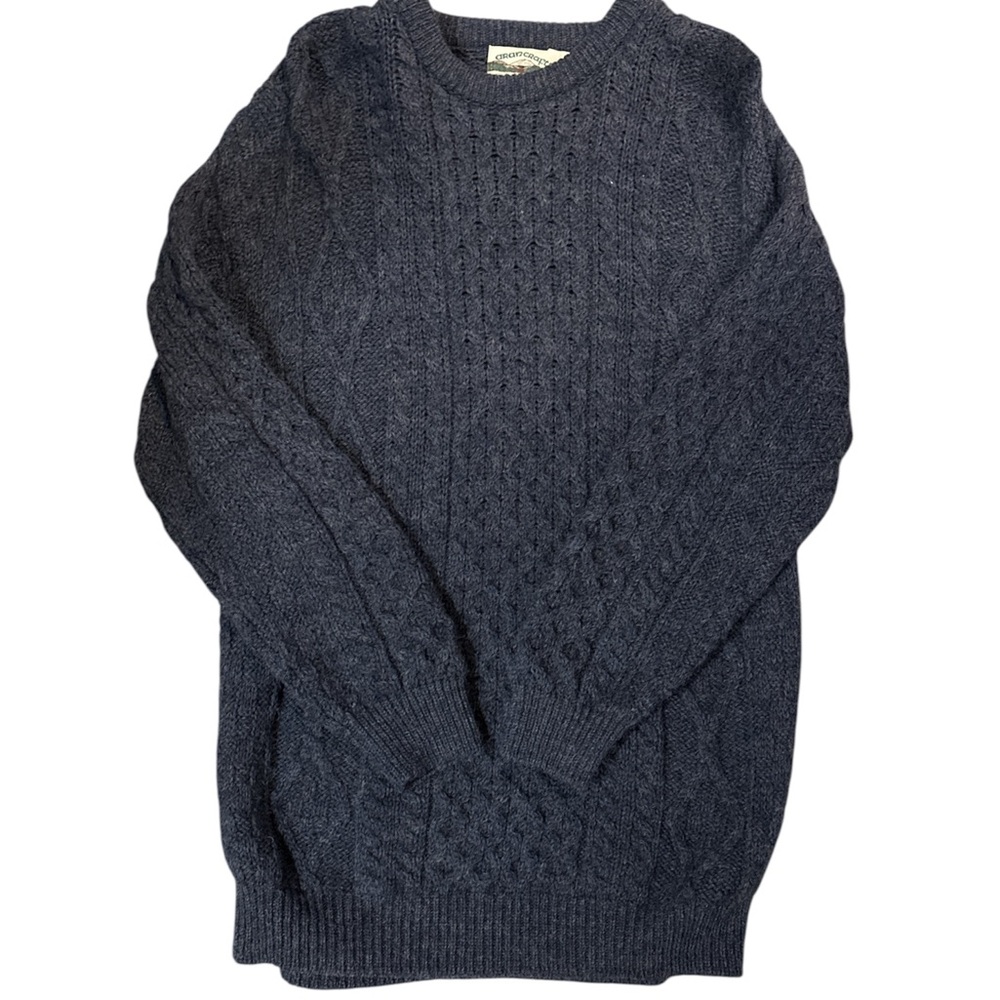 Aran Crafts Dark Blue Crewneck Sweater